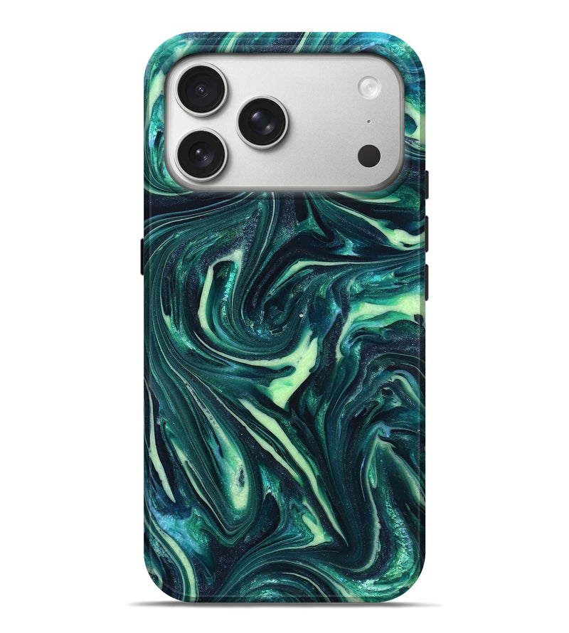 iPhone 17 Pro Max ResinArt Live Edge Phone Case - Fabian (Green, 820804)