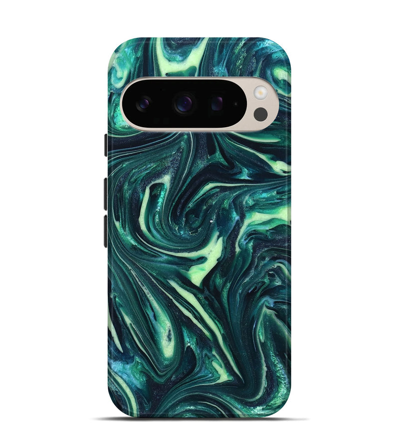 Pixel 10 Pro ResinArt Live Edge Phone Case - Fabian (Green, 820804)
