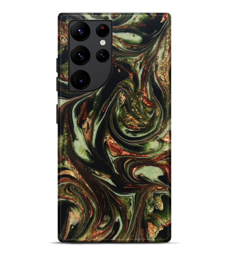 Galaxy S22 Ultra ResinArt Live Edge Phone Case - Brandee (Green, 820805)