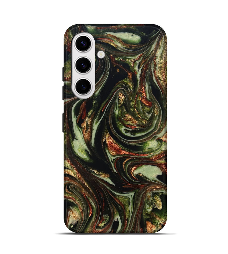 Galaxy S25 ResinArt Live Edge Phone Case - Brandee (Green, 820805)