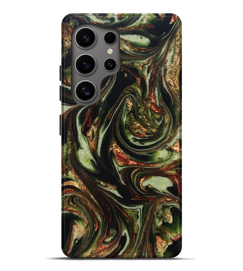 Galaxy S25 Ultra ResinArt Live Edge Phone Case - Brandee (Green, 820805)