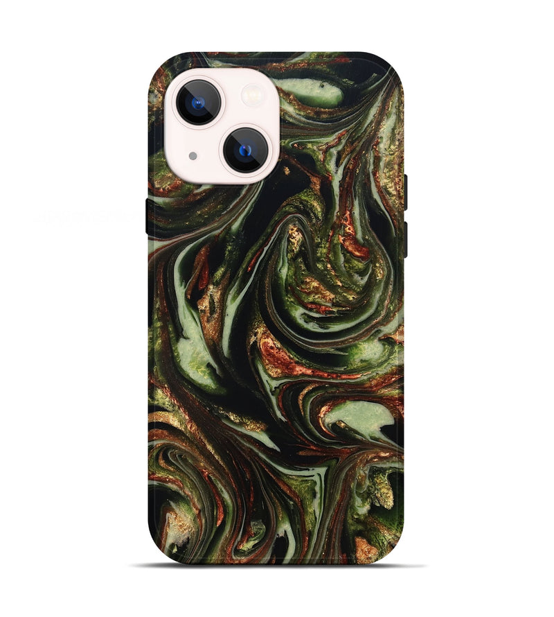 iPhone 13 ResinArt Live Edge Phone Case - Brandee (Green, 820805)