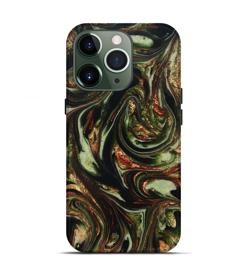 iPhone 13 Pro ResinArt Live Edge Phone Case - Brandee (Green, 820805)