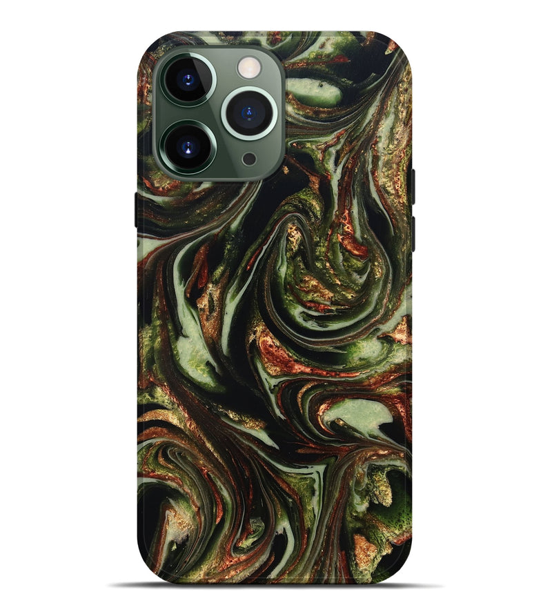 iPhone 13 Pro Max ResinArt Live Edge Phone Case - Brandee (Green, 820805)