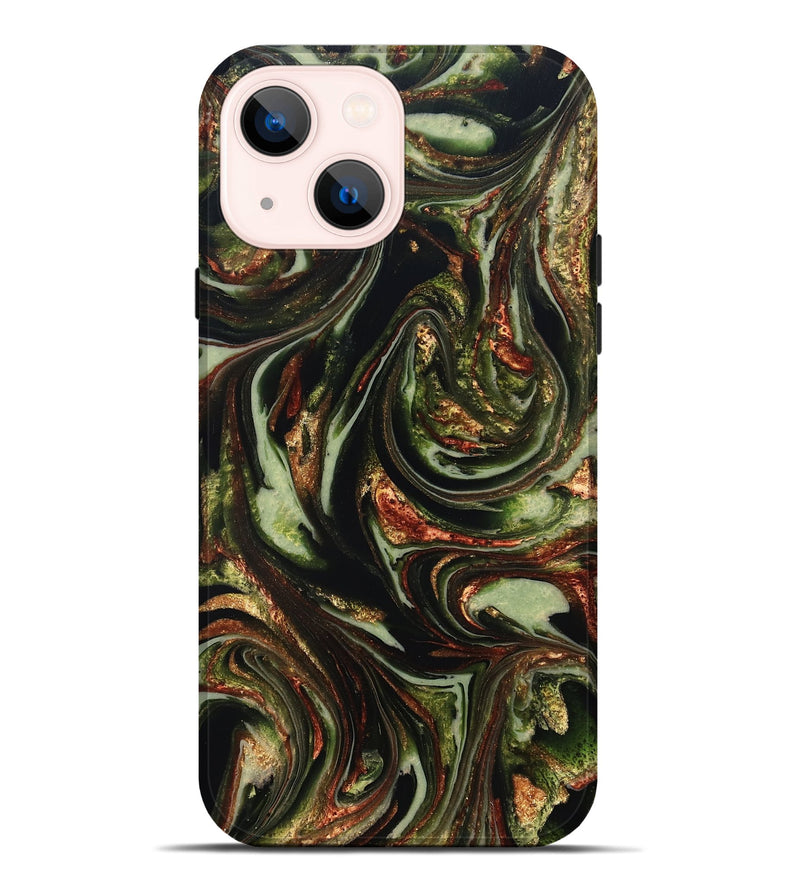 iPhone 14 Plus ResinArt Live Edge Phone Case - Brandee (Green, 820805)