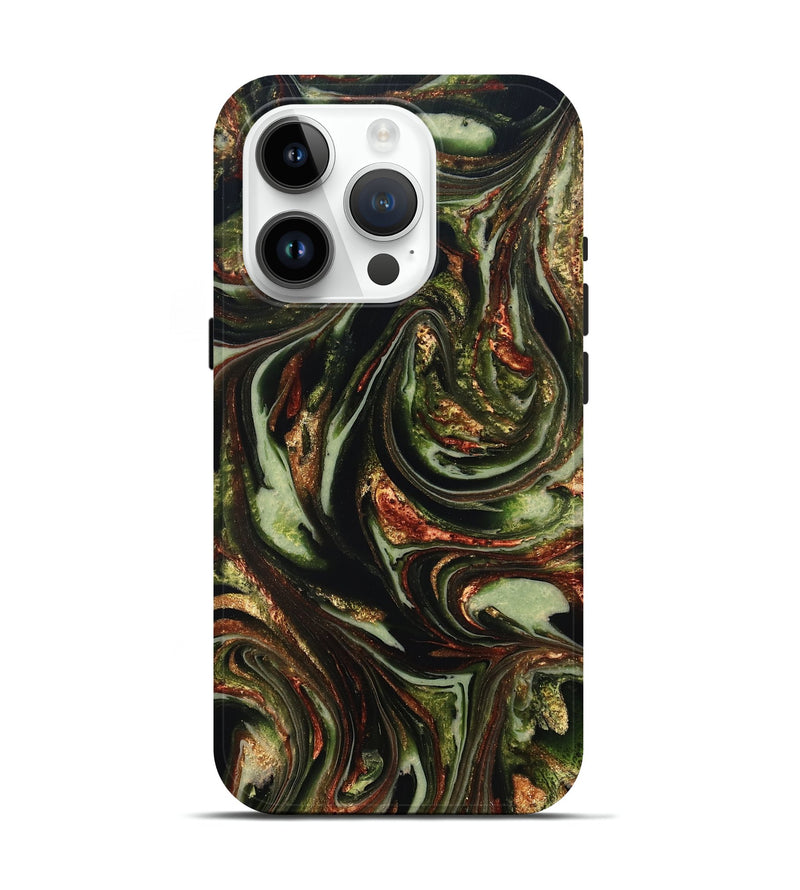 iPhone 15 Pro ResinArt Live Edge Phone Case - Brandee (Green, 820805)