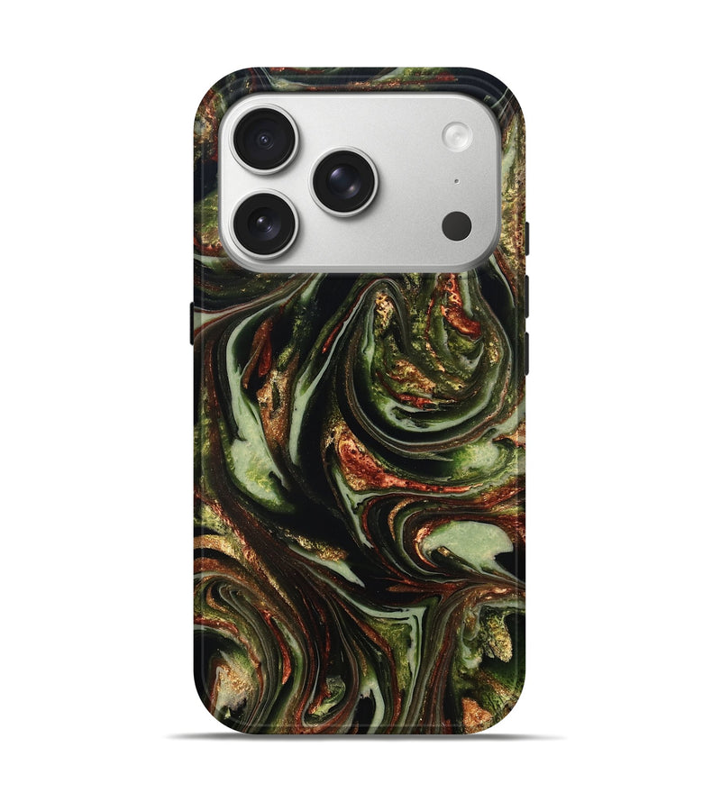 iPhone 17 Pro ResinArt Live Edge Phone Case - Brandee (Green, 820805)