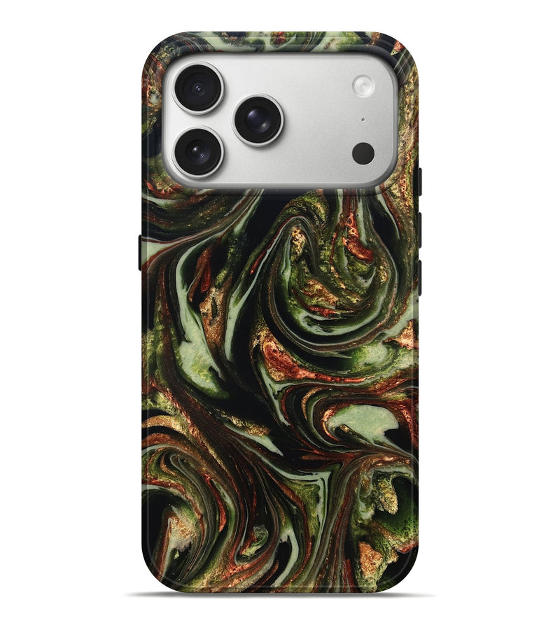 iPhone 17 Pro Max ResinArt Live Edge Phone Case - Brandee (Green, 820805)