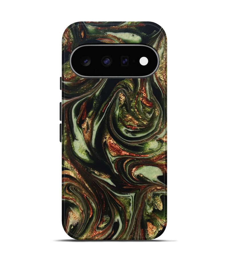 Pixel 11 ResinArt Live Edge Phone Case - Brandee (Green, 820805)