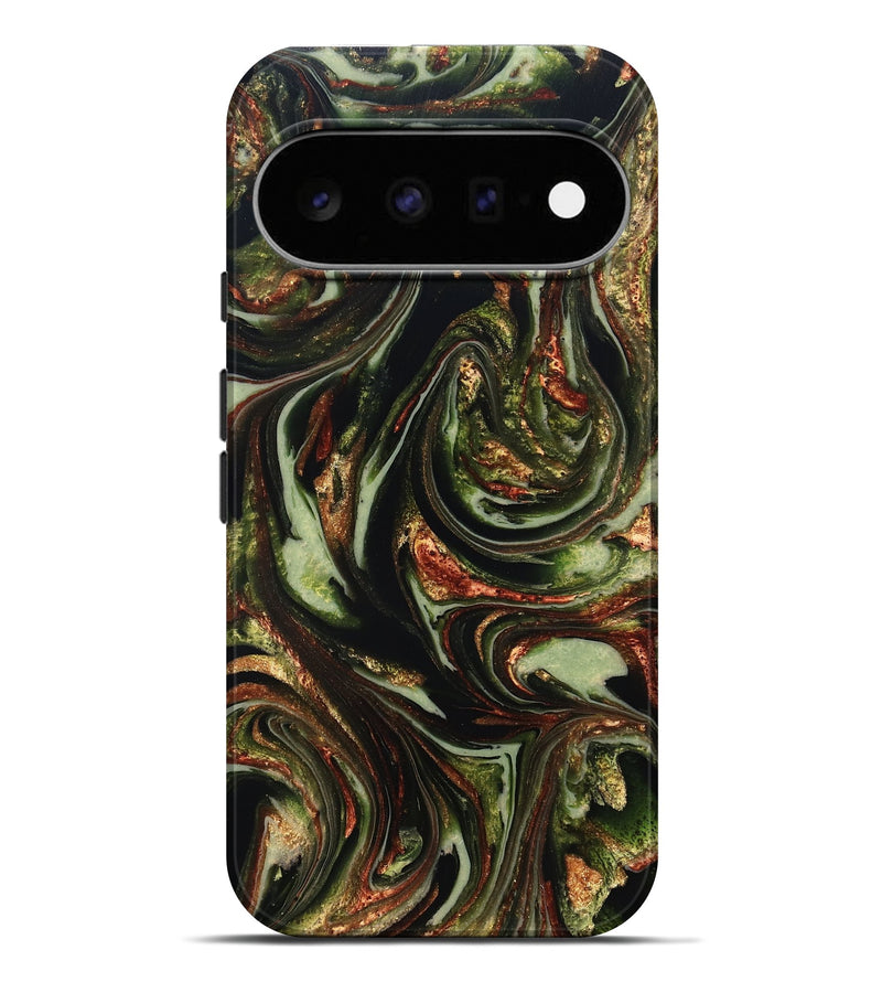 Pixel 11 Pro XL ResinArt Live Edge Phone Case - Brandee (Green, 820805)