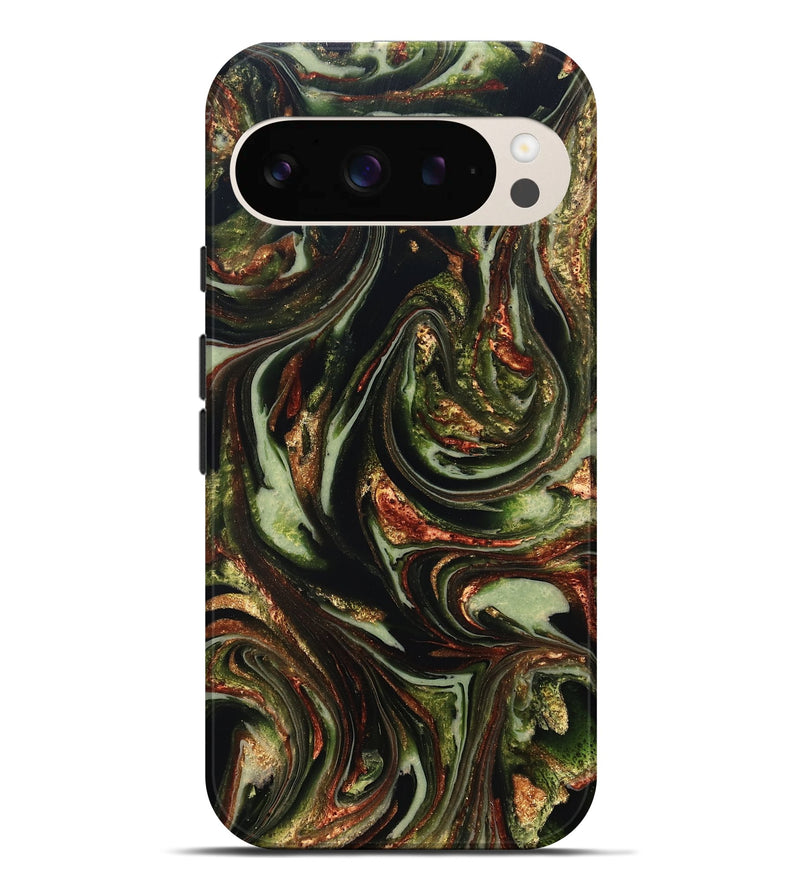 Pixel 9 Pro XL ResinArt Live Edge Phone Case - Brandee (Green, 820805)