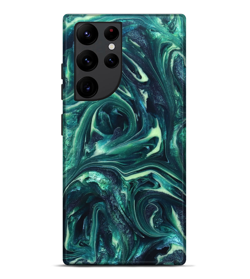 Galaxy S22 Ultra ResinArt Live Edge Phone Case - Dimitri (Green, 820808)