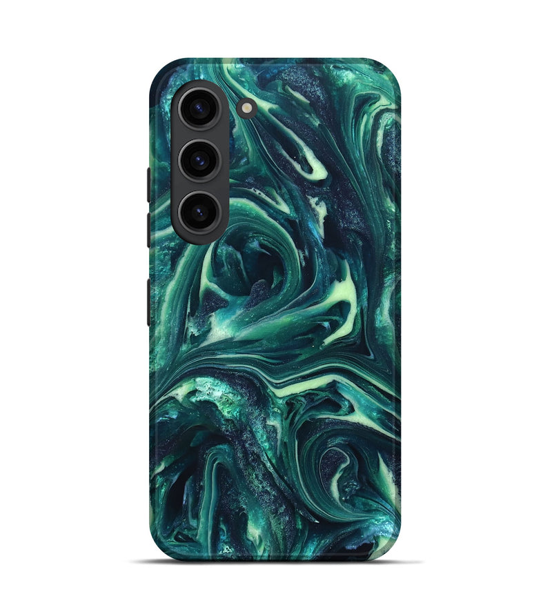 Galaxy S23 ResinArt Live Edge Phone Case - Dimitri (Green, 820808)