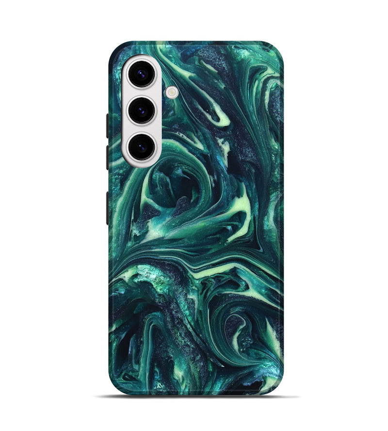 Galaxy S25 ResinArt Live Edge Phone Case - Dimitri (Green, 820808)