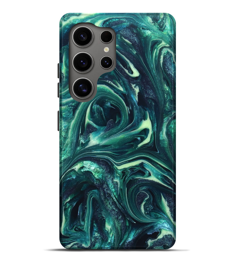Galaxy S25 Ultra ResinArt Live Edge Phone Case - Dimitri (Green, 820808)