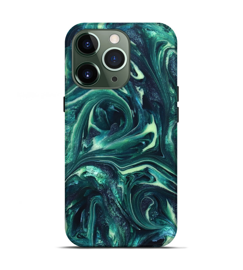iPhone 13 Pro ResinArt Live Edge Phone Case - Dimitri (Green, 820808)