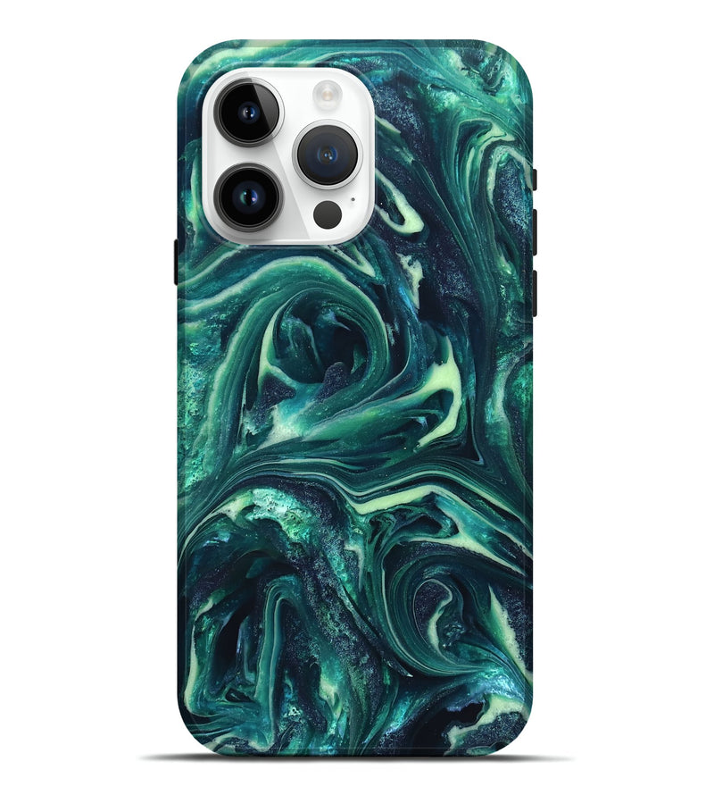 iPhone 15 Pro Max ResinArt Live Edge Phone Case - Dimitri (Green, 820808)