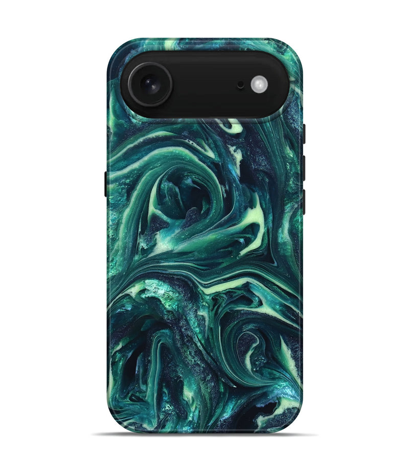 iPhone 17 Air ResinArt Live Edge Phone Case - Dimitri (Green, 820808)