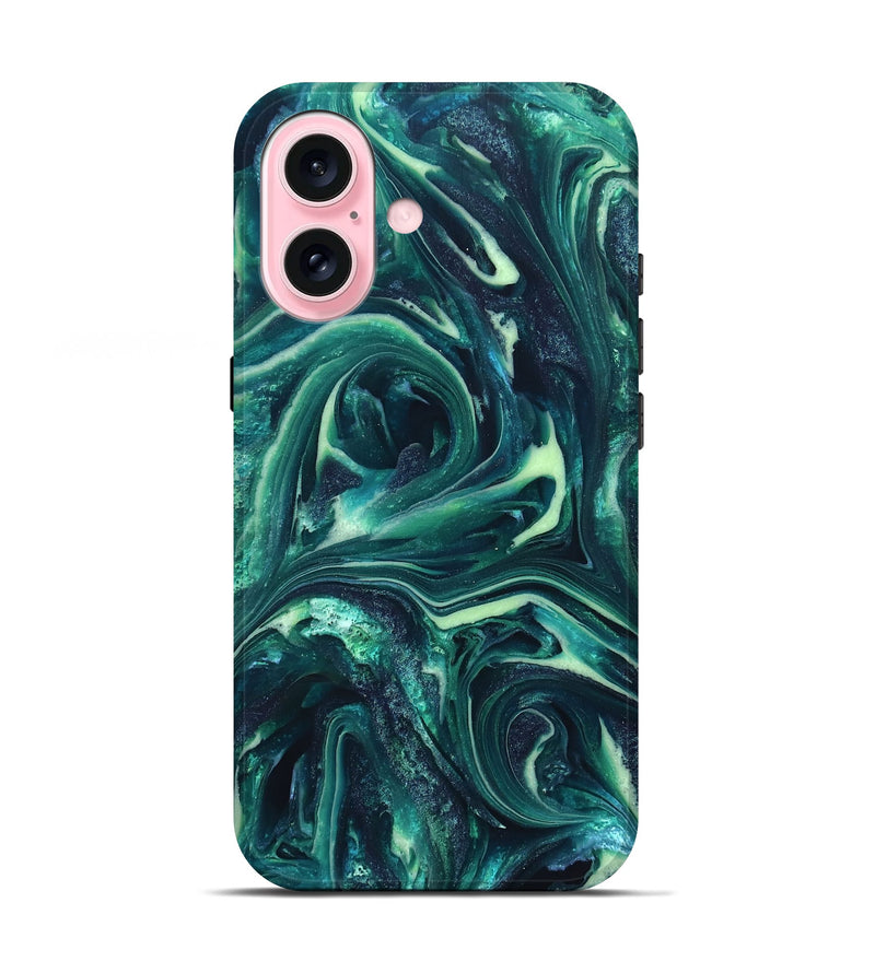 iPhone 17 ResinArt Live Edge Phone Case - Dimitri (Green, 820808)