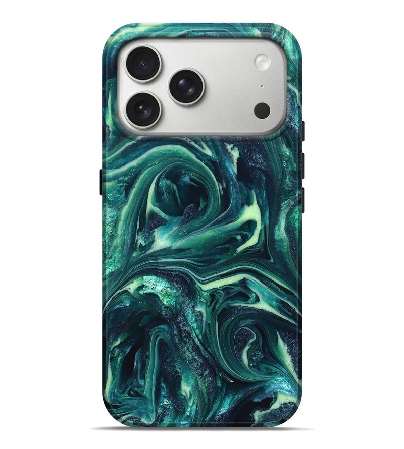 iPhone 17 Pro Max ResinArt Live Edge Phone Case - Dimitri (Green, 820808)