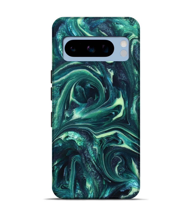 Pixel 8 Pro ResinArt Live Edge Phone Case - Dimitri (Green, 820808)