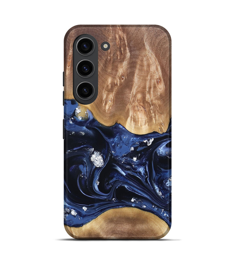 Galaxy S23 Wood Live Edge Phone Case - Cortney (Blue, 820809)