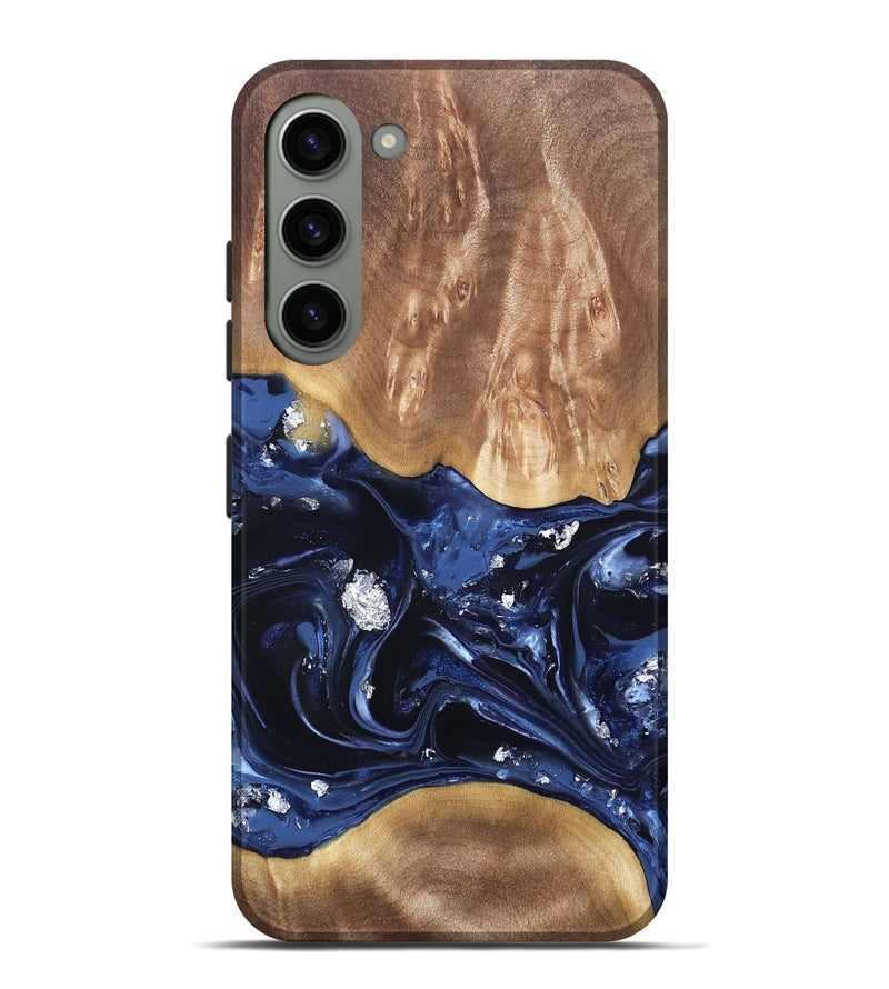 Galaxy S23 Plus Wood Live Edge Phone Case - Cortney (Blue, 820809)
