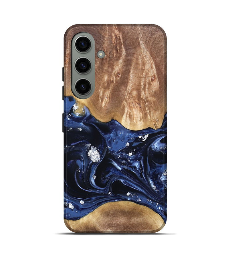 Galaxy S24 Wood Live Edge Phone Case - Cortney (Blue, 820809)