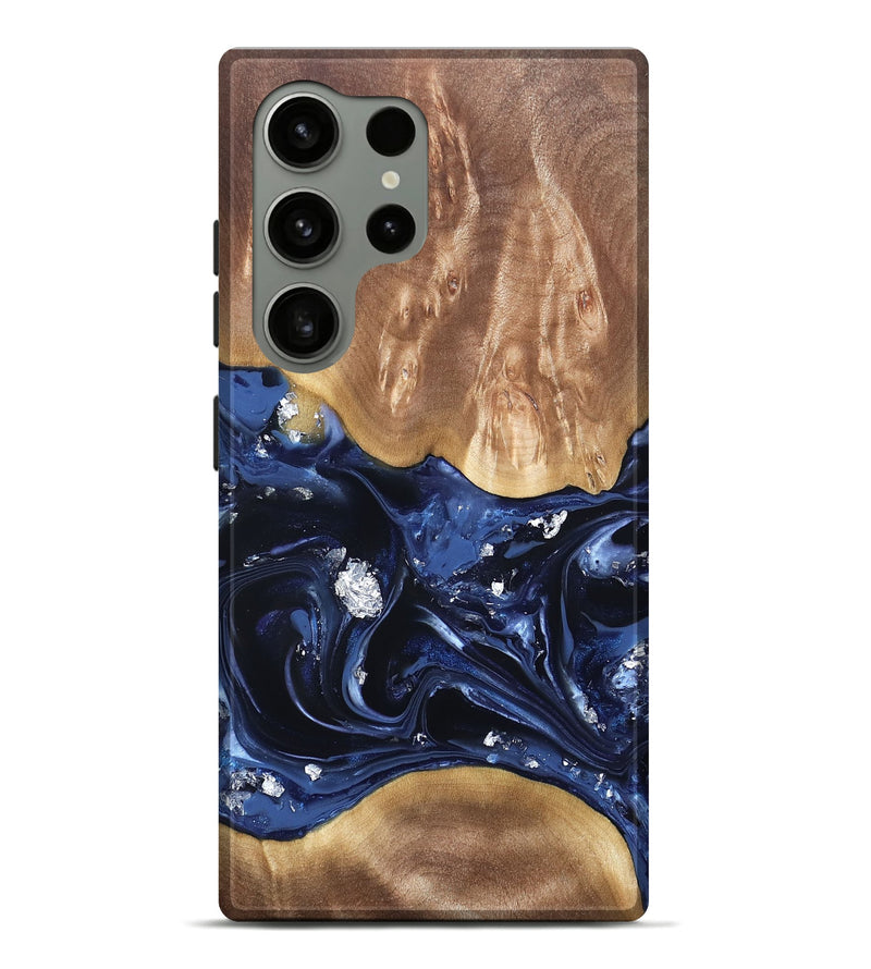 Galaxy S24 Ultra Wood Live Edge Phone Case - Cortney (Blue, 820809)