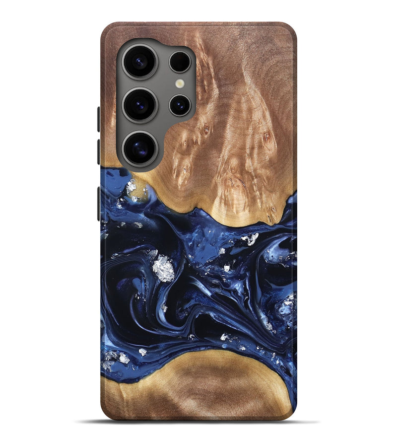 Galaxy S25 Ultra Wood Live Edge Phone Case - Cortney (Blue, 820809)