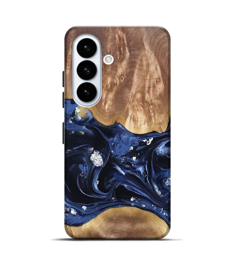 Galaxy S26 Wood Live Edge Phone Case - Cortney (Blue, 820809)