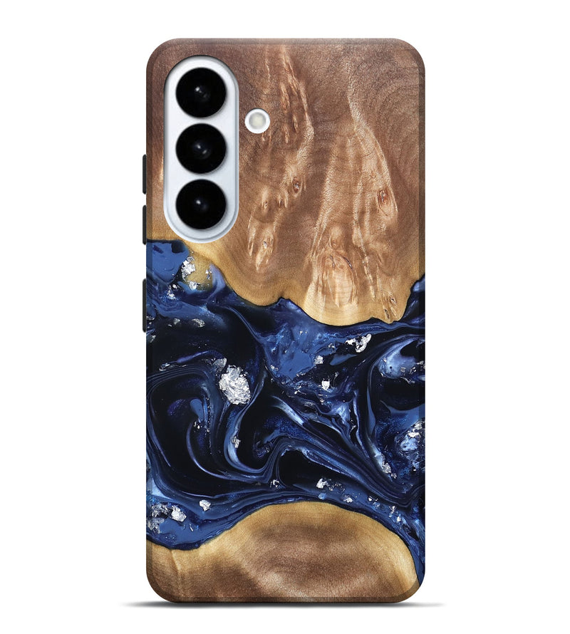 Galaxy S26 Plus Wood Live Edge Phone Case - Cortney (Blue, 820809)