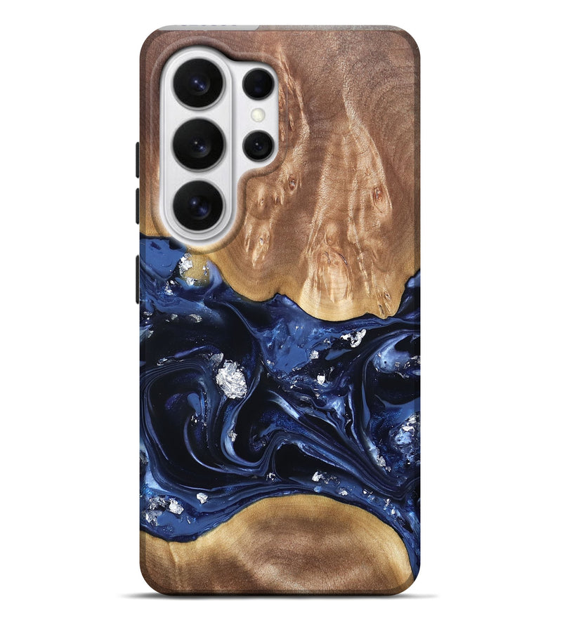 Galaxy S26 Ultra Wood Live Edge Phone Case - Cortney (Blue, 820809)