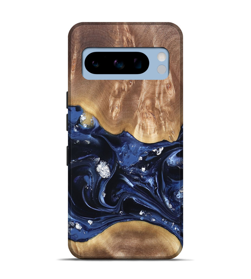 Pixel 8 Pro Wood Live Edge Phone Case - Cortney (Blue, 820809)