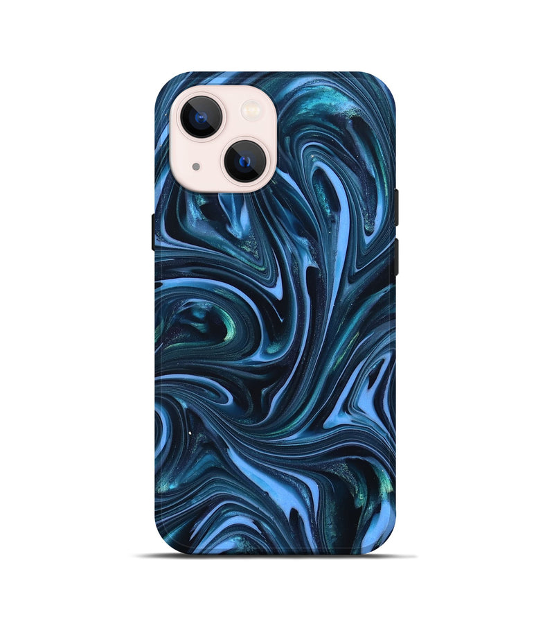iPhone 13 mini ResinArt Live Edge Phone Case - Amy (Blue, 820810)
