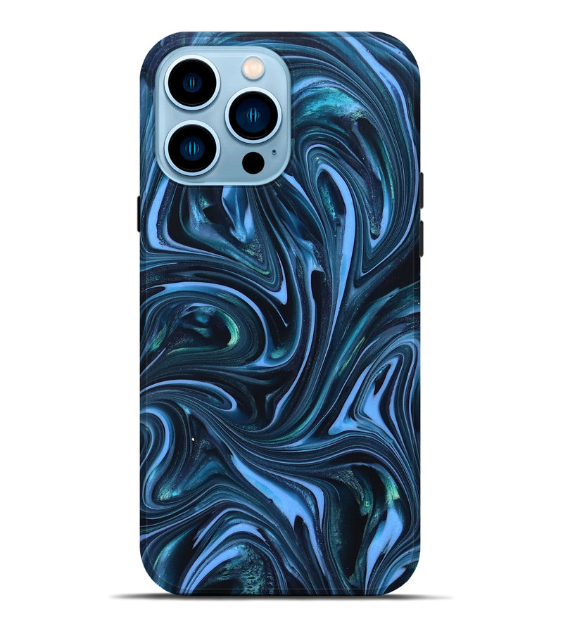 iPhone 14 Pro Max ResinArt Live Edge Phone Case - Amy (Blue, 820810)