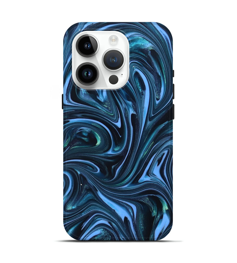 iPhone 15 Pro ResinArt Live Edge Phone Case - Amy (Blue, 820810)