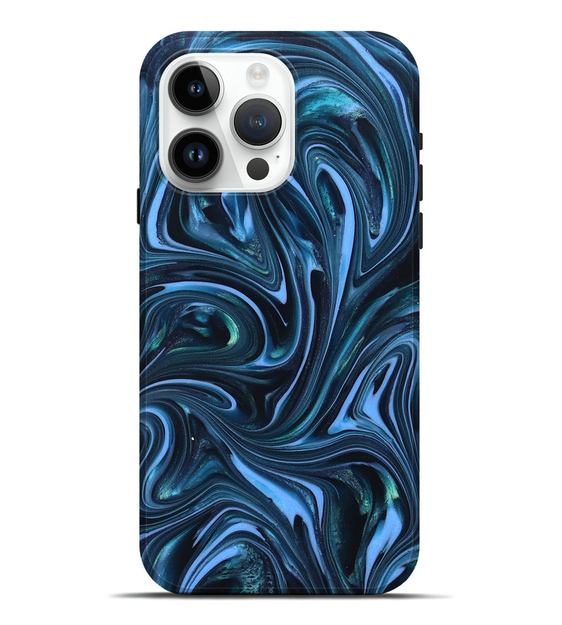 iPhone 15 Pro Max ResinArt Live Edge Phone Case - Amy (Blue, 820810)