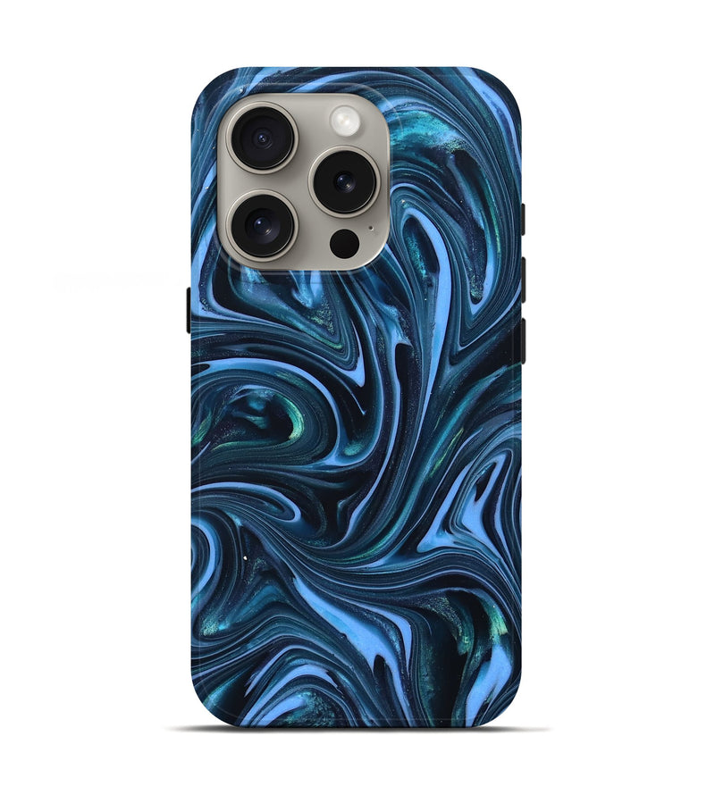 iPhone 16 Pro ResinArt Live Edge Phone Case - Amy (Blue, 820810)