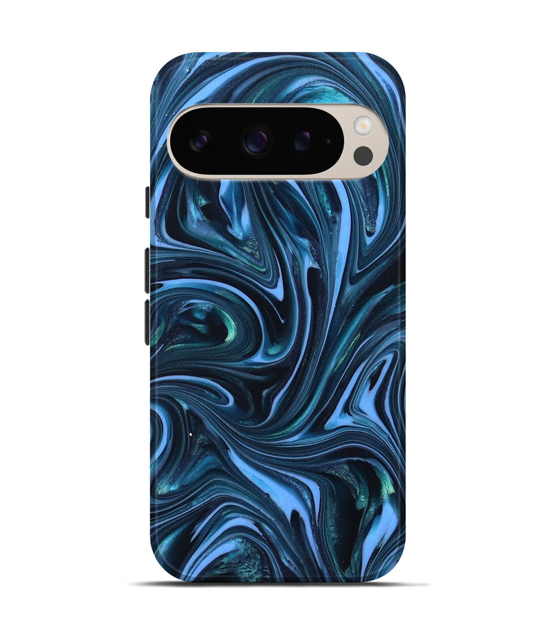 Pixel 9 ResinArt Live Edge Phone Case - Amy (Blue, 820810)