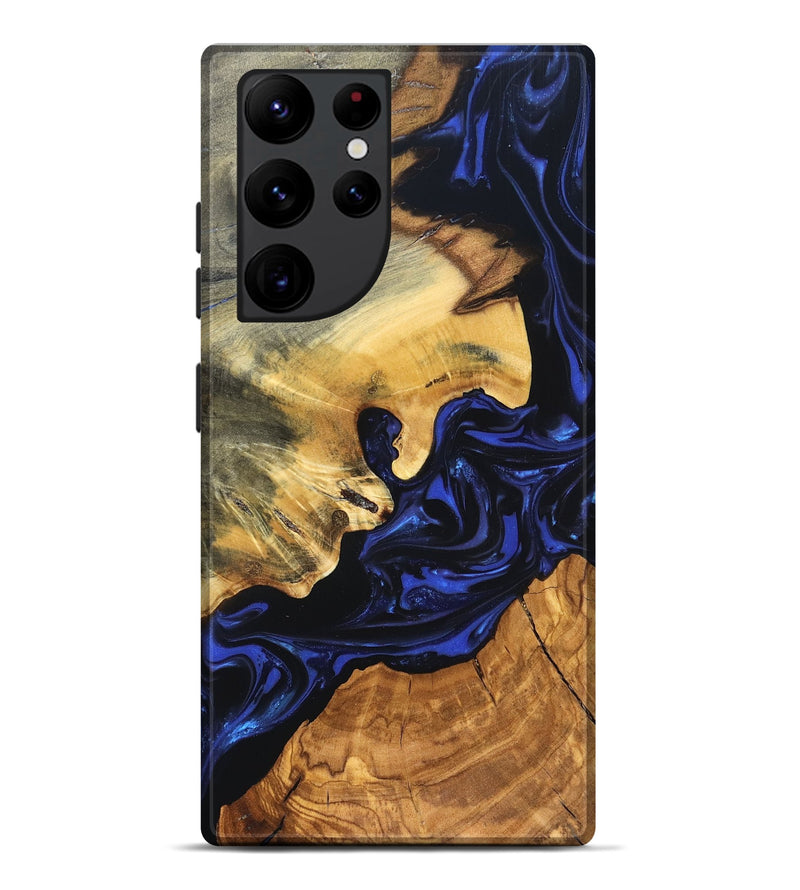 Galaxy S22 Ultra Wood Live Edge Phone Case - Ayah (Blue, 820811)