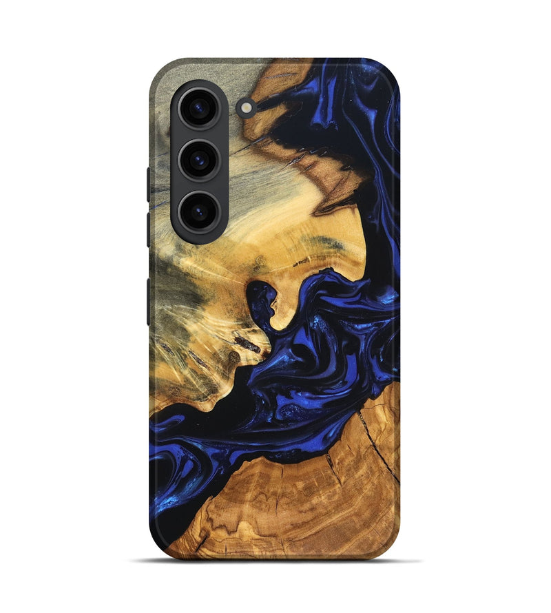 Galaxy S23 Wood Live Edge Phone Case - Ayah (Blue, 820811)