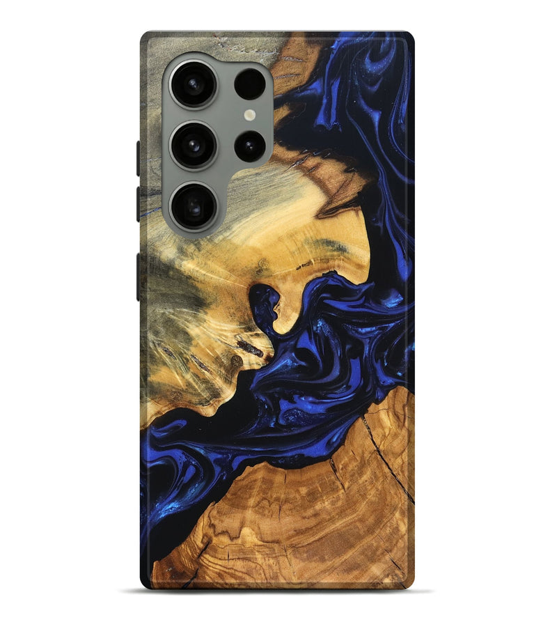Galaxy S24 Ultra Wood Live Edge Phone Case - Ayah (Blue, 820811)