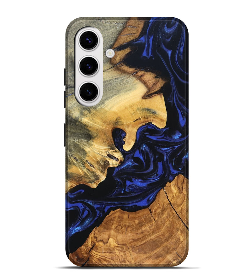 Galaxy S25 Plus Wood Live Edge Phone Case - Ayah (Blue, 820811)