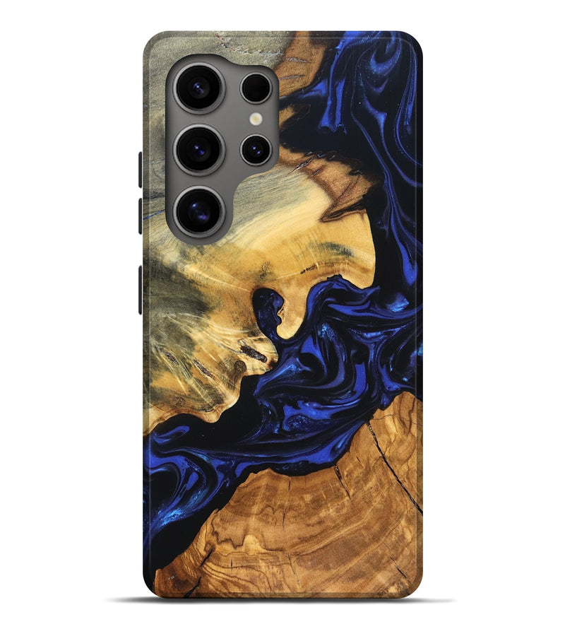 Galaxy S25 Ultra Wood Live Edge Phone Case - Ayah (Blue, 820811)