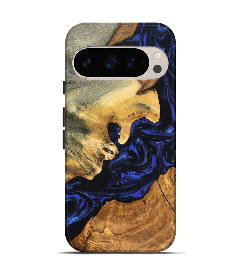 Pixel 10 Wood Live Edge Phone Case - Ayah (Blue, 820811)