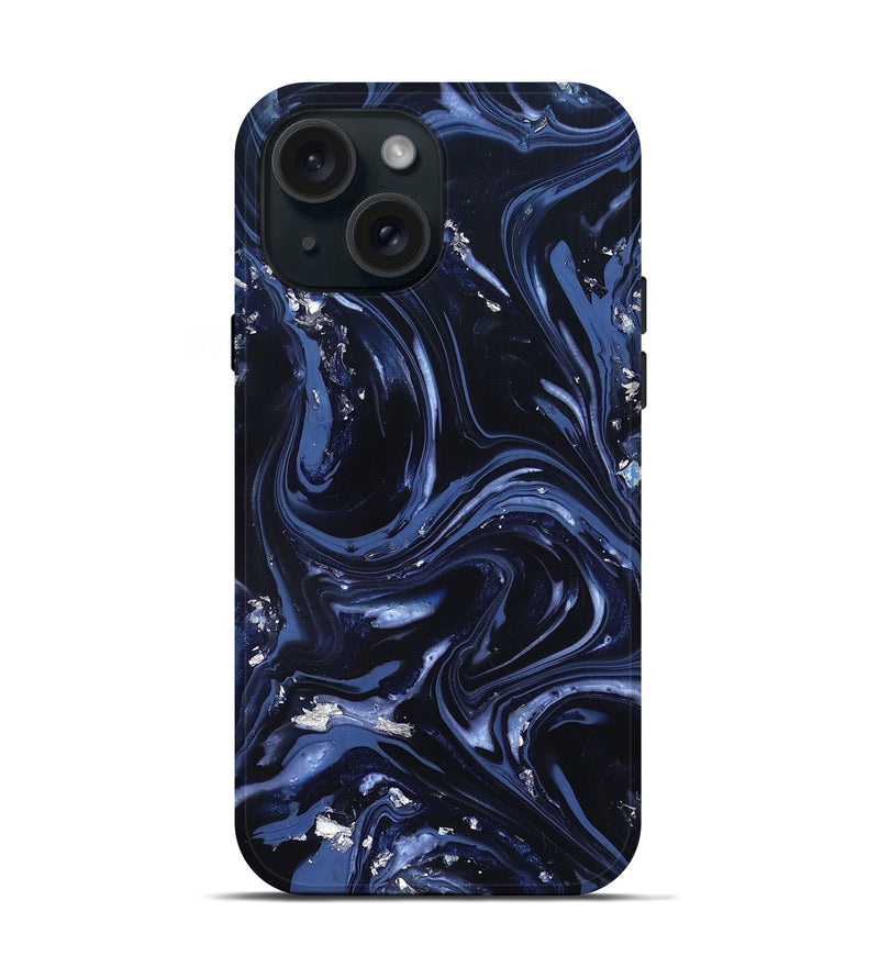 iPhone 15 ResinArt Live Edge Phone Case - Hadley (Blue, 820812)