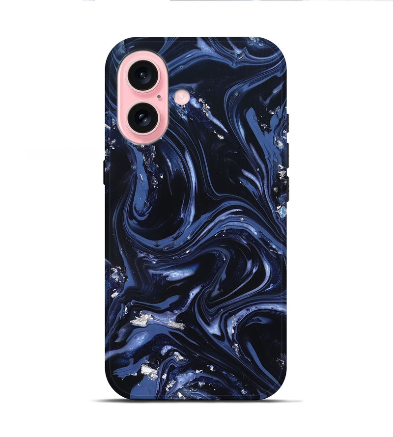 iPhone 16 ResinArt Live Edge Phone Case - Hadley (Blue, 820812)