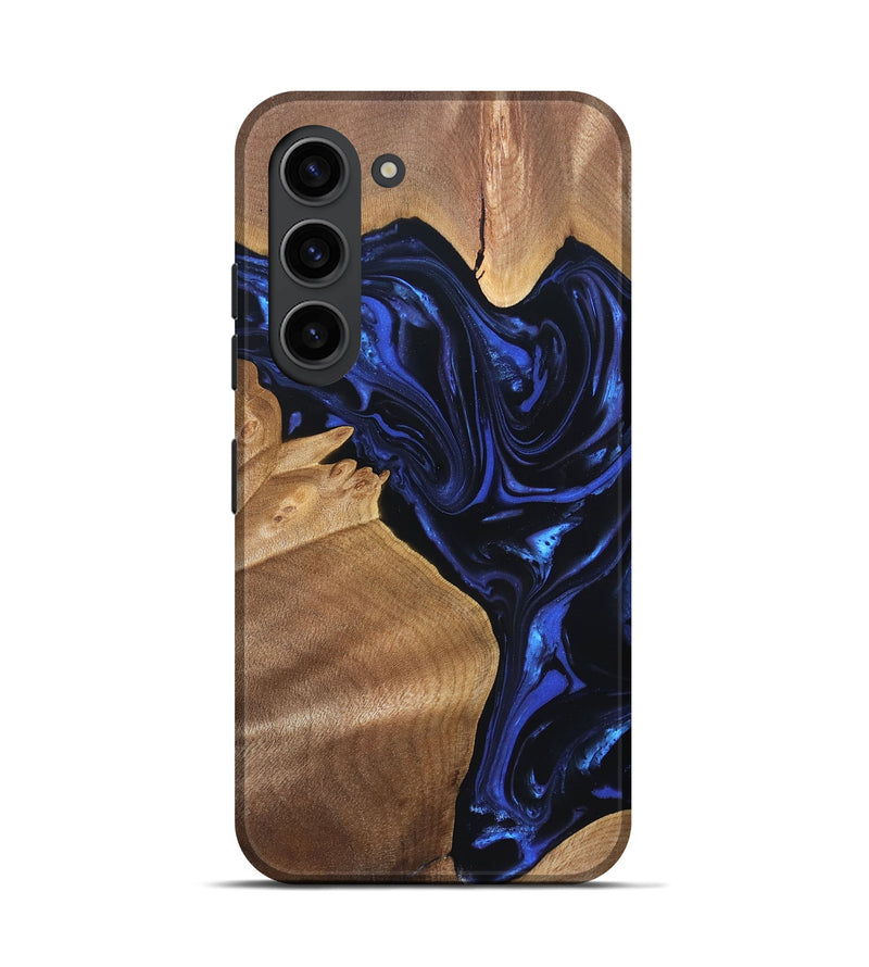 Galaxy S23 Wood Live Edge Phone Case - Lorena (Blue, 820813)