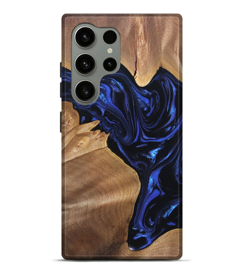 Galaxy S24 Ultra Wood Live Edge Phone Case - Lorena (Blue, 820813)